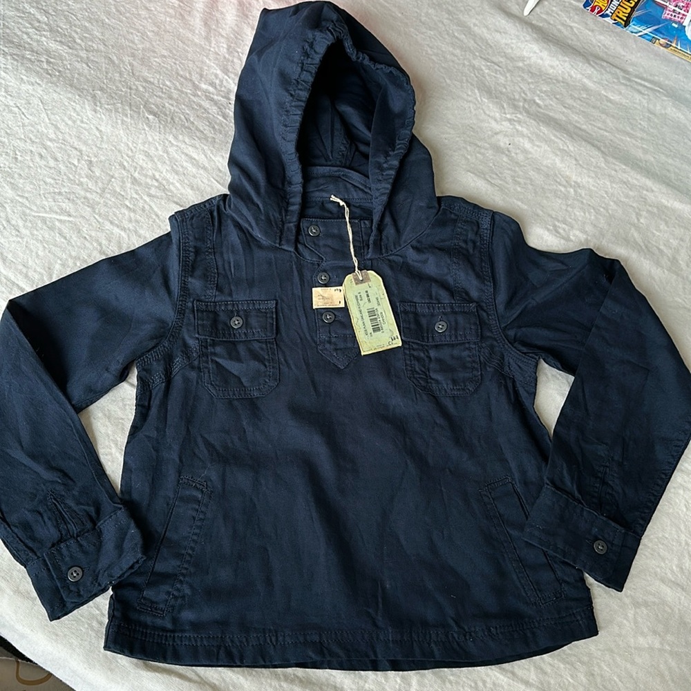 AllSaints Spitalfield kids Plain Oakland Hoodie. So much detail Age 8, color Ink